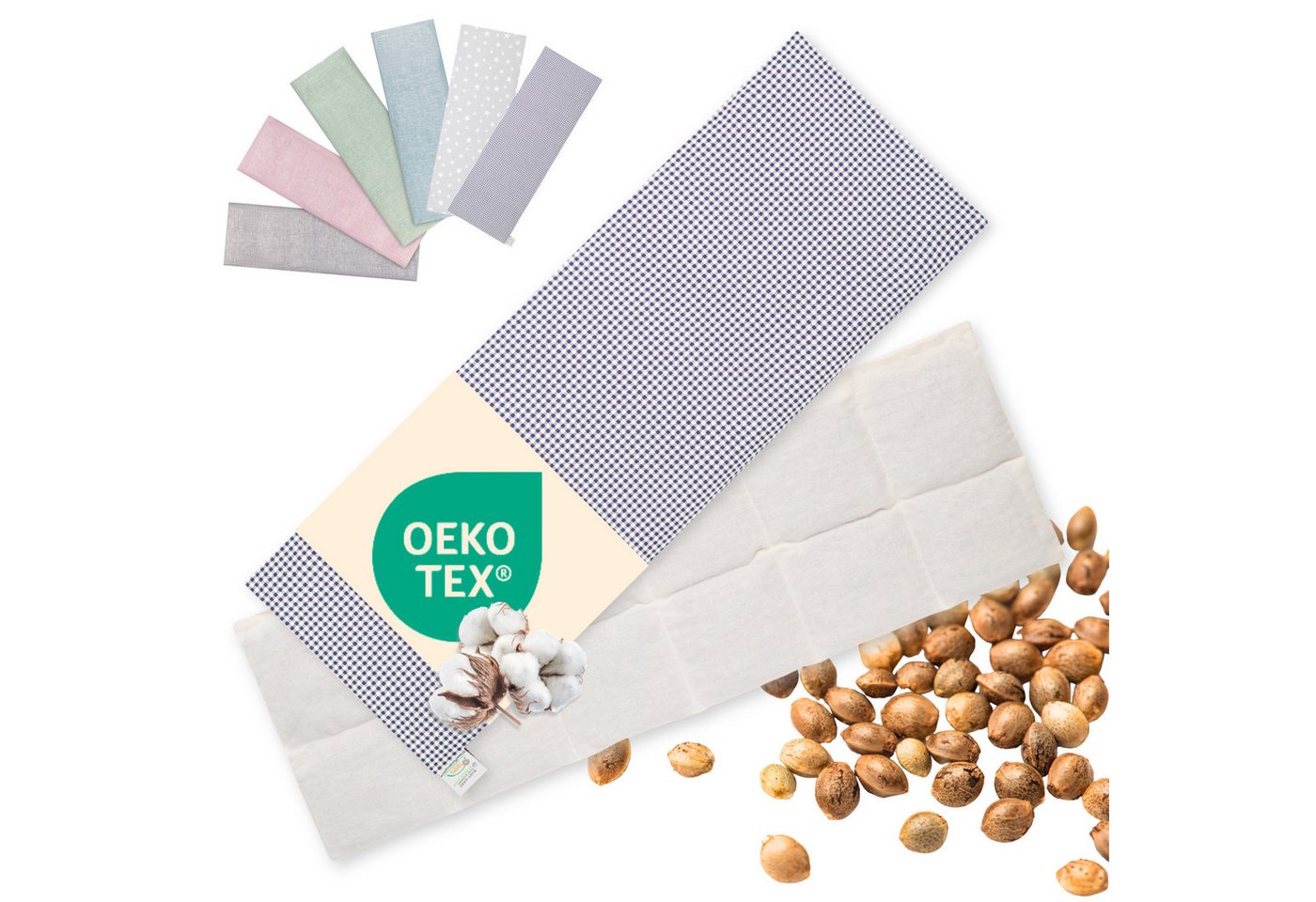 Flora Furora Kirschkernkissen Mikrowelle XXL 60x20cm lang Körnerkissen Wärmekissen Groß mit Bezug von Flora Furora