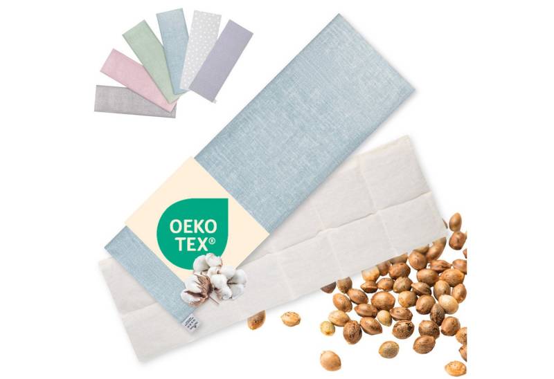 Flora Furora Kirschkernkissen Mikrowelle XXL 60x20cm lang Körnerkissen Wärmekissen Groß mit Bezug von Flora Furora