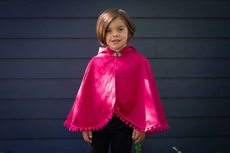 2T Mädchen Rosa Prinzessin Umhang, Kleinkind Halloween Cosplay Kostüm, Märchen Wintermantel Autositz Poncho von FloraAndFaunaKids