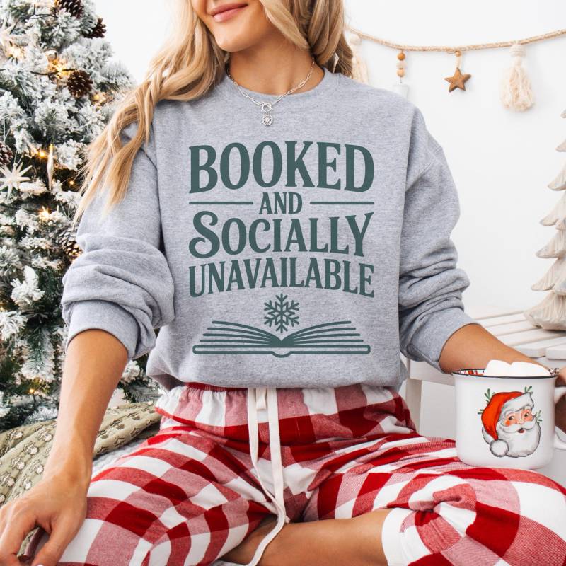 Kuscheliges Buch-Liebhaber-Sweatshirt, Winter-Lesepullover, Lustiges Introvertiertes Geschenk Minimalistisch, Lesen Weihnachten Pullover von FloraHappiness