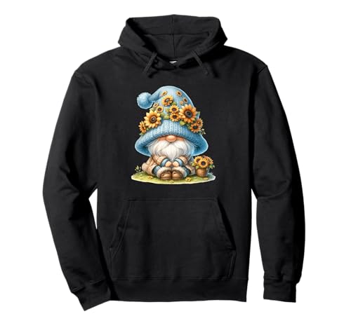 Cute Flower Hippie Gnome Graphic For Women And Sunflower Mom Pullover Hoodie von Floral Autumn Gnome Gifts For Sunflower Lovers
