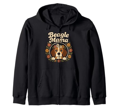 Beagle Mama Cute Floral Wreath Retro Dog Owner Kapuzenjacke Beagle Mama Cute Floral Wreath Retro Dog Owner Kapuzenjacke von Floral Beagle Mom Life Graphics & Canine Designs