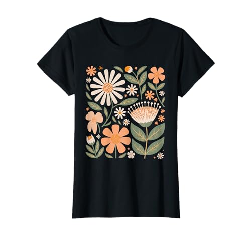 Women Boho Wildflowers Flower Plant Botanical Gardener T-Shirt von Floral Boho Wildflowers Lover