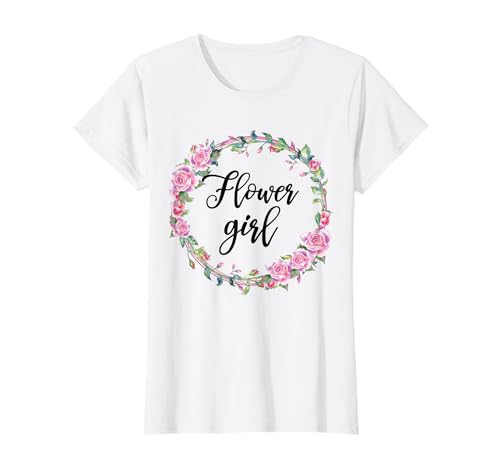 Flower Girl Shirt Girls Wedding Matching Bridal Party T-Shirt Flower Girl Shirt Girls Wedding Matching Bridal Party T-Shirt von Floral Bridal T-shirts Co.