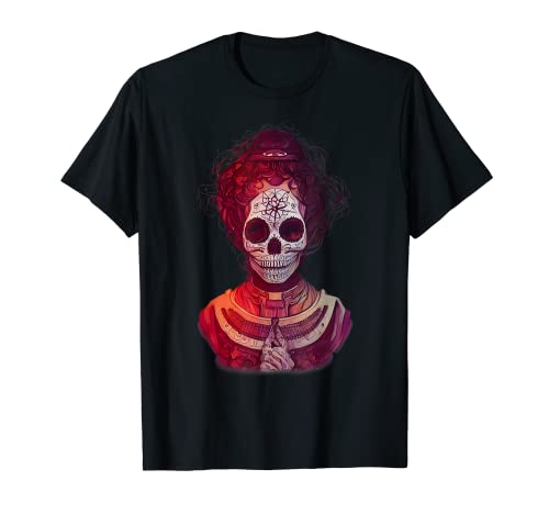 Floral Sugar Skull Day of the Dead Dia de Muertos Geschenk Frauen T-Shirt Floral Sugar Skull Day of the Dead Dia de Muertos Geschenk Frauen T-Shirt von Floral Day of the Dead Shirts