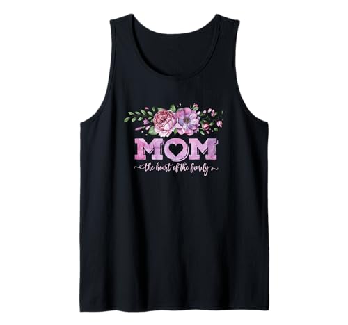 Mama Das Herz der Familie Blumenkunst Tank Top Mama Das Herz der Familie Blumenkunst Tank Top von Floral Family Mother Love Heart Mom