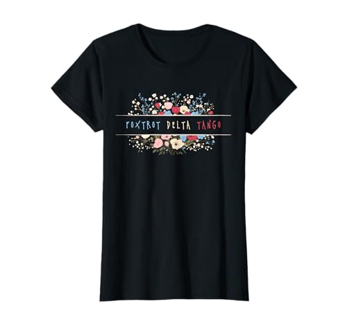 Damen Foxtrot Tango Delta Boho Floral Retro Trendy Damen T-Shirt Damen Foxtrot Tango Delta Boho Floral Retro Trendy Damen T-Shirt von Floral Foxtrot Tango Delta Trendy Style for Women