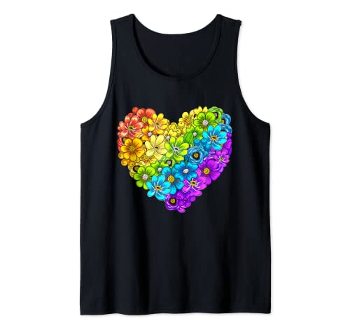 Florales Herz LGBT Flagge Gay Pride Parade Kostüm Geschenk Frauen Tank Top Florales Herz LGBT Flagge Gay Pride Parade Kostüm Geschenk Frauen Tank Top von Floral Heart LGBT Gay Pride Apparel