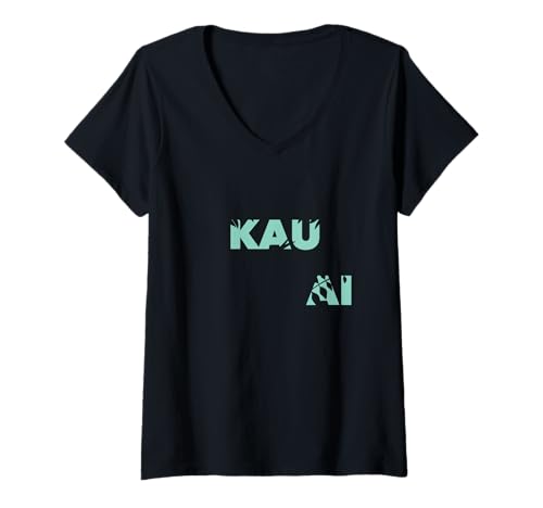 Damen Blumenurlaubsinsel - Reisen nach Kauai T-Shirt mit V-Ausschnitt Damen Blumenurlaubsinsel - Reisen nach Kauai T-Shirt mit V-Ausschnitt von Floral Kauai Gift For Men,Women & Summer