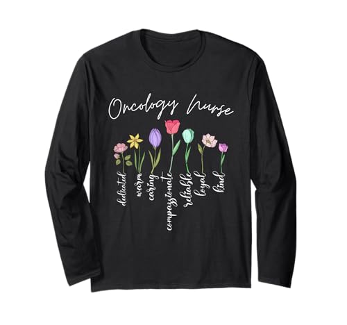 Onkologie Krankenschwester für Mädchen Frauen Blumen Oncolog Krankenschwester Floral Langarmshirt Onkologie Krankenschwester für Mädchen Frauen Blumen Oncolog Krankenschwester Floral Langarmshirt von Floral Oncology nurse tees