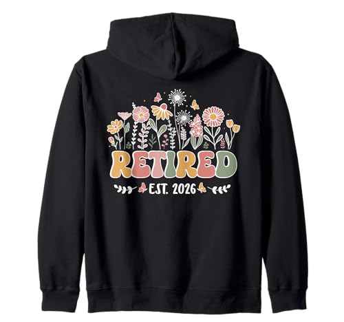 Ruhestand 2026 Damen Ruhestand 2026 Ruhestand Shirts für Frauen Kapuzenjacke Ruhestand 2026 Damen Ruhestand 2026 Ruhestand Shirts für Frauen Kapuzenjacke von Floral Retired T Shirts For Women 2026