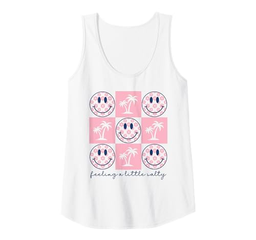 Damen Floral Happy Face Palme "Feeling a Little Salty" Beach Tank Top Damen Floral Happy Face Palme "Feeling a Little Salty" Beach Tank Top von Floral Retro Happy Face Summer Shirt Collection