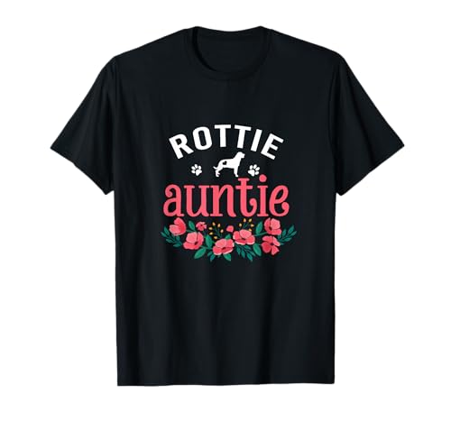 Rottie Auntie Hund Geschenke Frauen Rottweiler, Hundeliebhaber Weihnachten T-Shirt Rottie Auntie Hund Geschenke Frauen Rottweiler, Hundeliebhaber Weihnachten T-Shirt von Floral Rottie Dog Owner Pet Mothers Day Mom Gifts