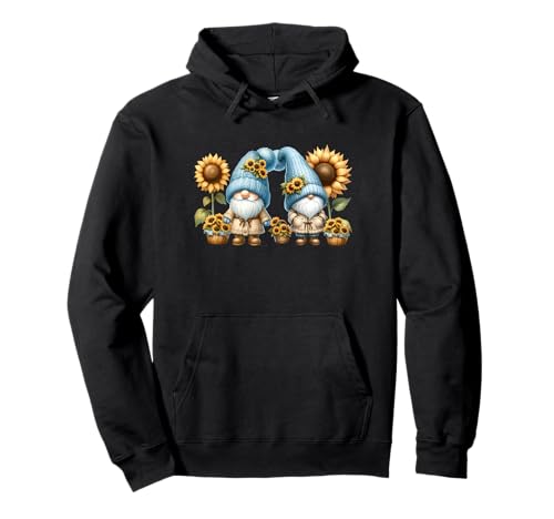 Autumn Gnomes For Fall Women And Girls Who Loves Sunflowers Pullover Hoodie von Floral Summer Gnome Gifts For Sunflower Lovers
