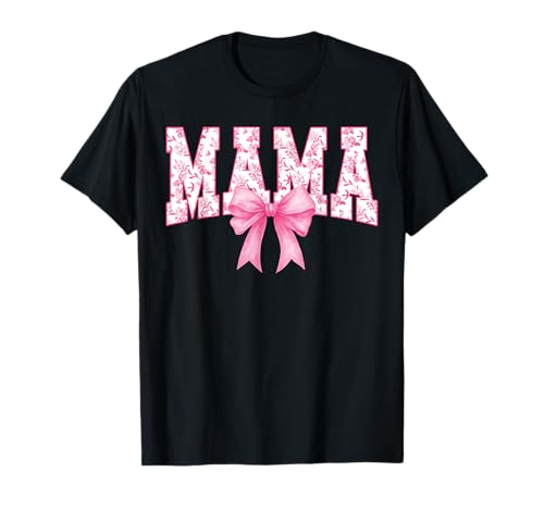 Mama Floral Toile Pink Aquarell Kokette Schleife Mom Life T-Shirt von Floral Toile Pink Bow Mama Tees Gifts Mother's Day