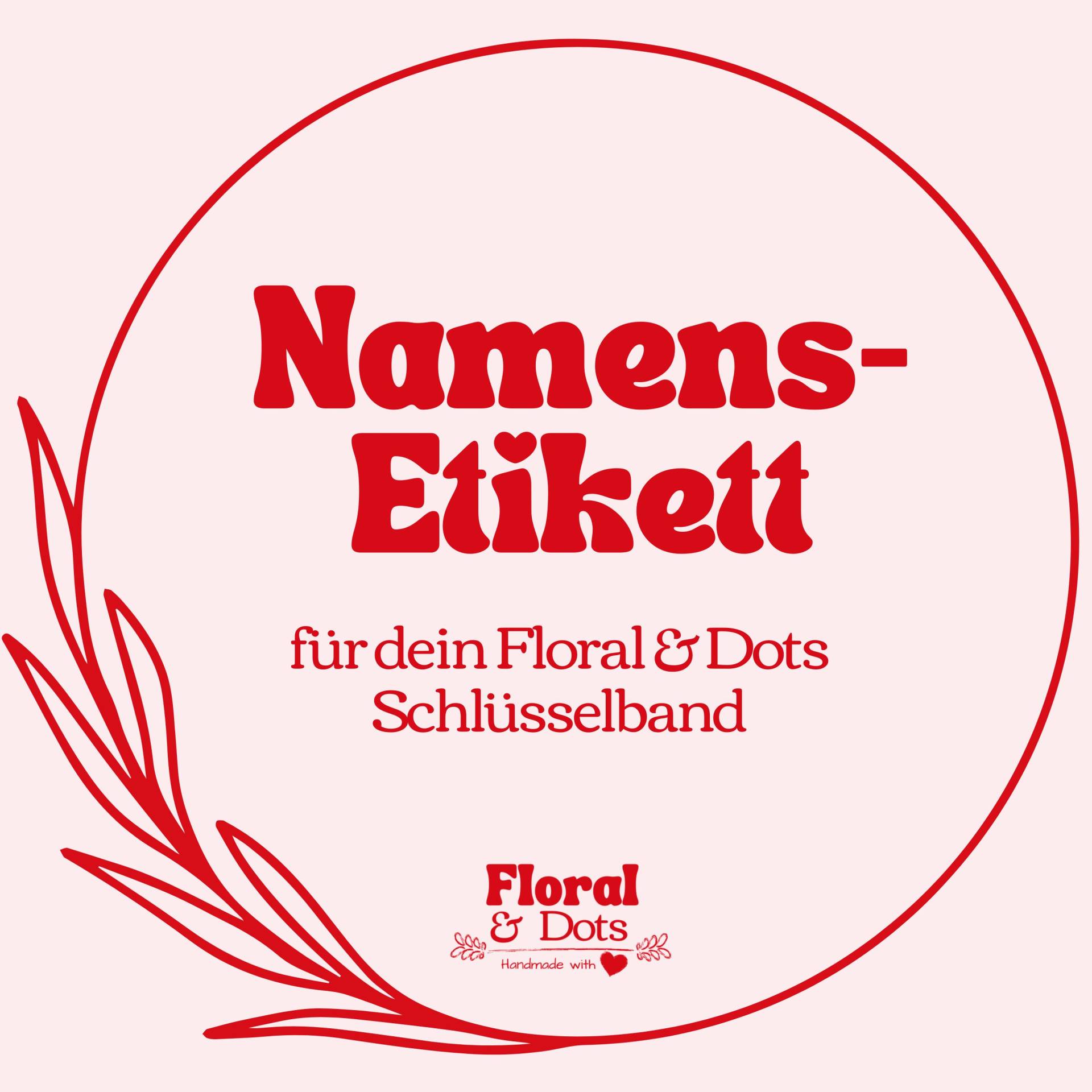 Namensschild Schlüsselband Mit Namen Namenetikett Namenaufnäher Wird Direkt Auf Das Aufgenäht Optional Für Floral & Dots von FloralAndDots
