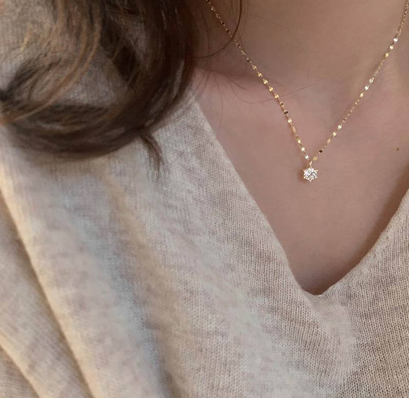 Frauen Mädchen Shiny Gold/Silber Cz Anhänger Halskette von FloralMemoriesJewel