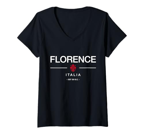 Damen Florenz Italien Shirt Florence Italia Firenze Familienausflug T-Shirt mit V-Ausschnitt Damen Florenz Italien Shirt Florence Italia Firenze Familienausflug T-Shirt mit V-Ausschnitt von Florence Italy Shirt Florence Italia Firenze