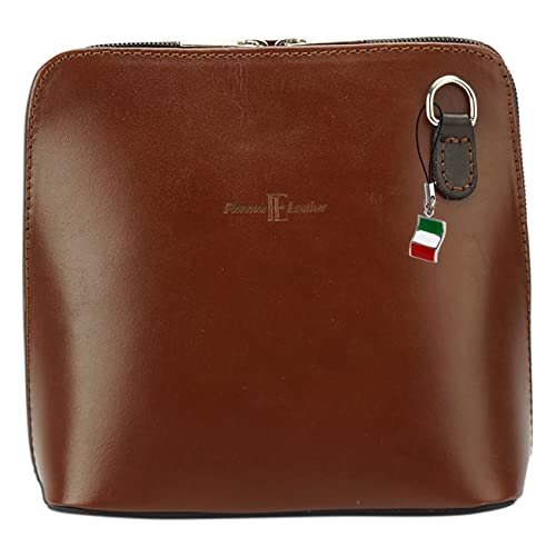 Florence Damen Abendtasche Umhängetasche braun, dunkelbraun Echtleder OTF109N Leder Schultertasche von FlorenceLeather