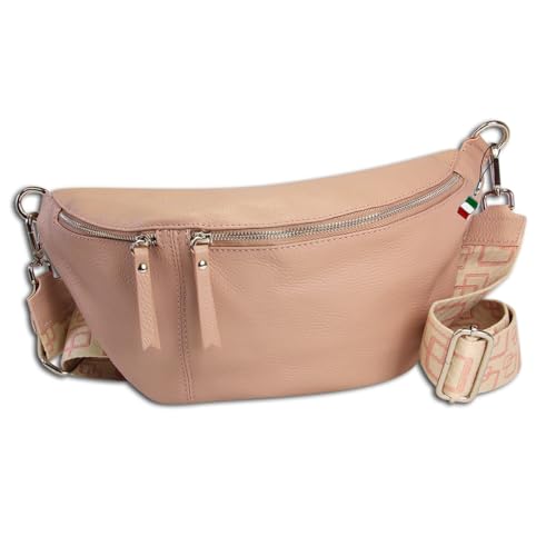 Florence Echtleder Gürteltasche Damen extra groß rosa Bauchtasche Jugend OTF821A Leder Gürteltasche von FlorenceLeather