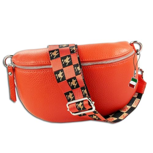 Florence Echtleder Gürteltasche Damen orange Bauchtasche Jugend OTM808O Leder Gürteltasche von FlorenceLeather