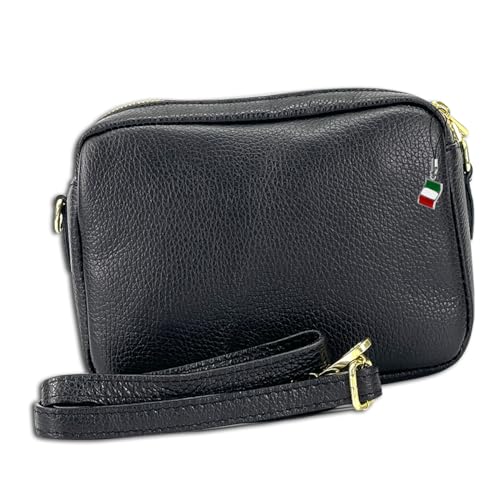 Florence Umhängetasche Damen Tasche Schultertasche Echtleder schwarz OTF809S Leder Umhängetasche von FlorenceLeather