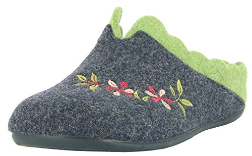 Florett Damen Nesrin Pantoffeln, Blau-Apfel von Florett