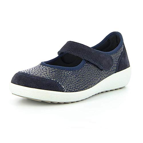 VAROMED Sevilla Ballerina Damen Marine I Orthopädische Schuhe I Ballerina mit Klett I Stretch Ballerina I Ballerinas Damen I Gesundheitsschuhe für breite & Sensible Füße von Florett