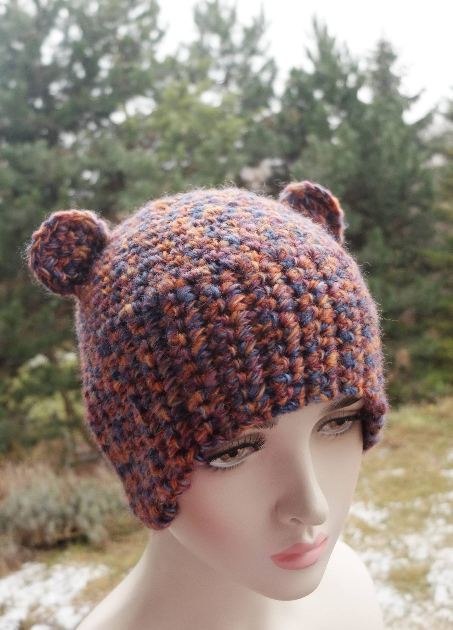 Bär Mütze Mit Ohrklappen, Teddy Ohrbeanie, Wintermütze Ohren, Warme Häkelmütze, Chunky Wool Beanie, Wolle Skihut, Ohrflap von Florfanka