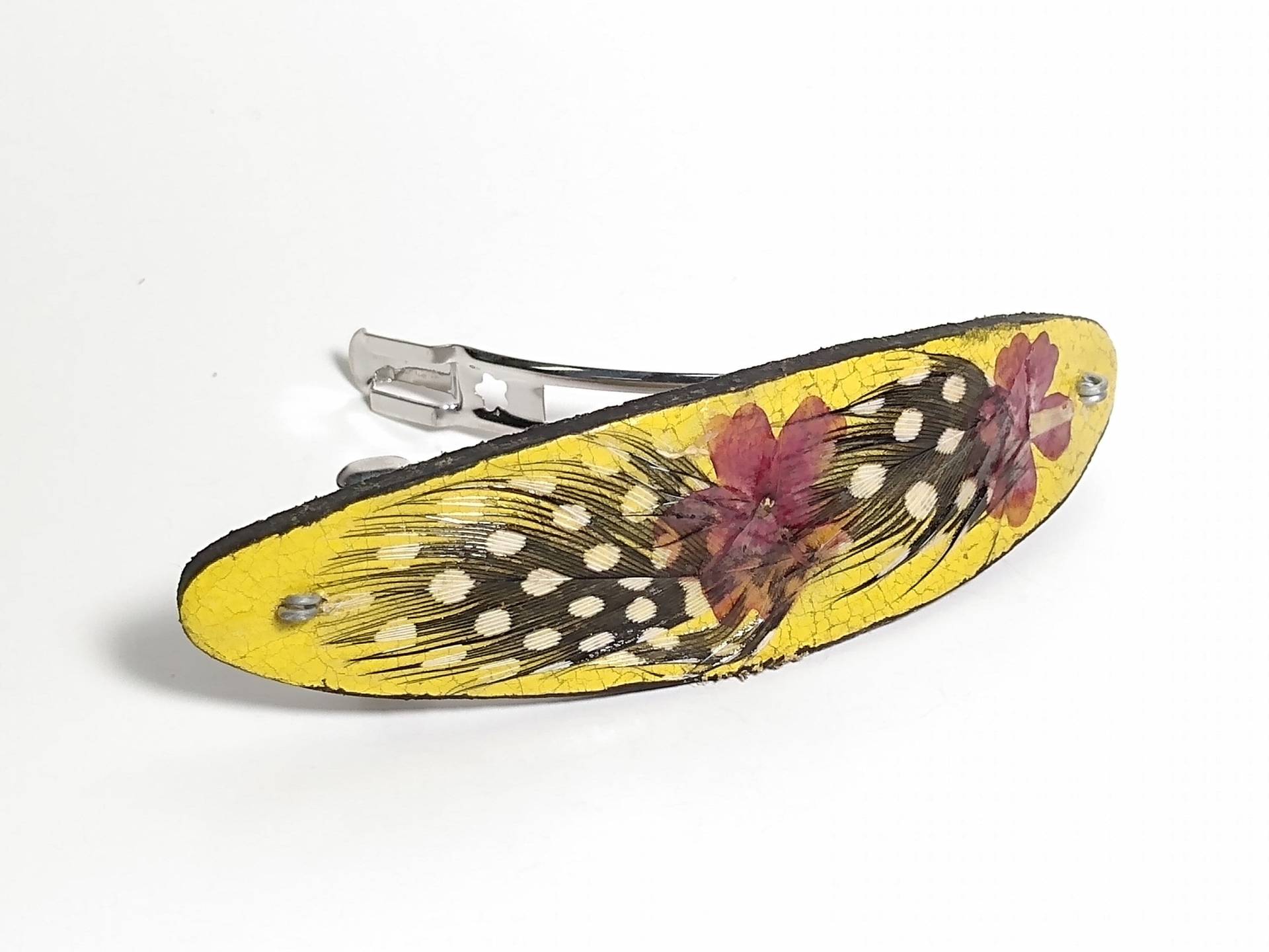 Elegante Blume & Feder Barrette Elegante Blume & Feder Barrette von FloricaJewelryMasks