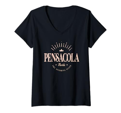 Damen Pensacola Florida | Pensacola FL Modern T-Shirt mit V-Ausschnitt Damen Pensacola Florida | Pensacola FL Modern T-Shirt mit V-Ausschnitt von Florida Contemporary Designs