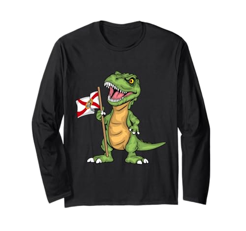 Florida Lover Kinder Dinosaurier Liebhaber USA Florida Flagge Langarmshirt Florida Lover Kinder Dinosaurier Liebhaber USA Florida Flagge Langarmshirt von Florida Gifts For Men & Women