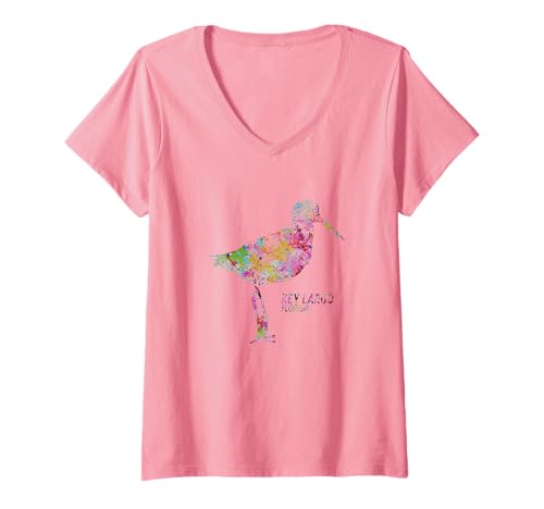 Damen Key Largo Florida - Key Largo FL Shorebird T-Shirt mit V-Ausschnitt Damen Key Largo Florida - Key Largo FL Shorebird T-Shirt mit V-Ausschnitt von Florida Shorebird Apparel