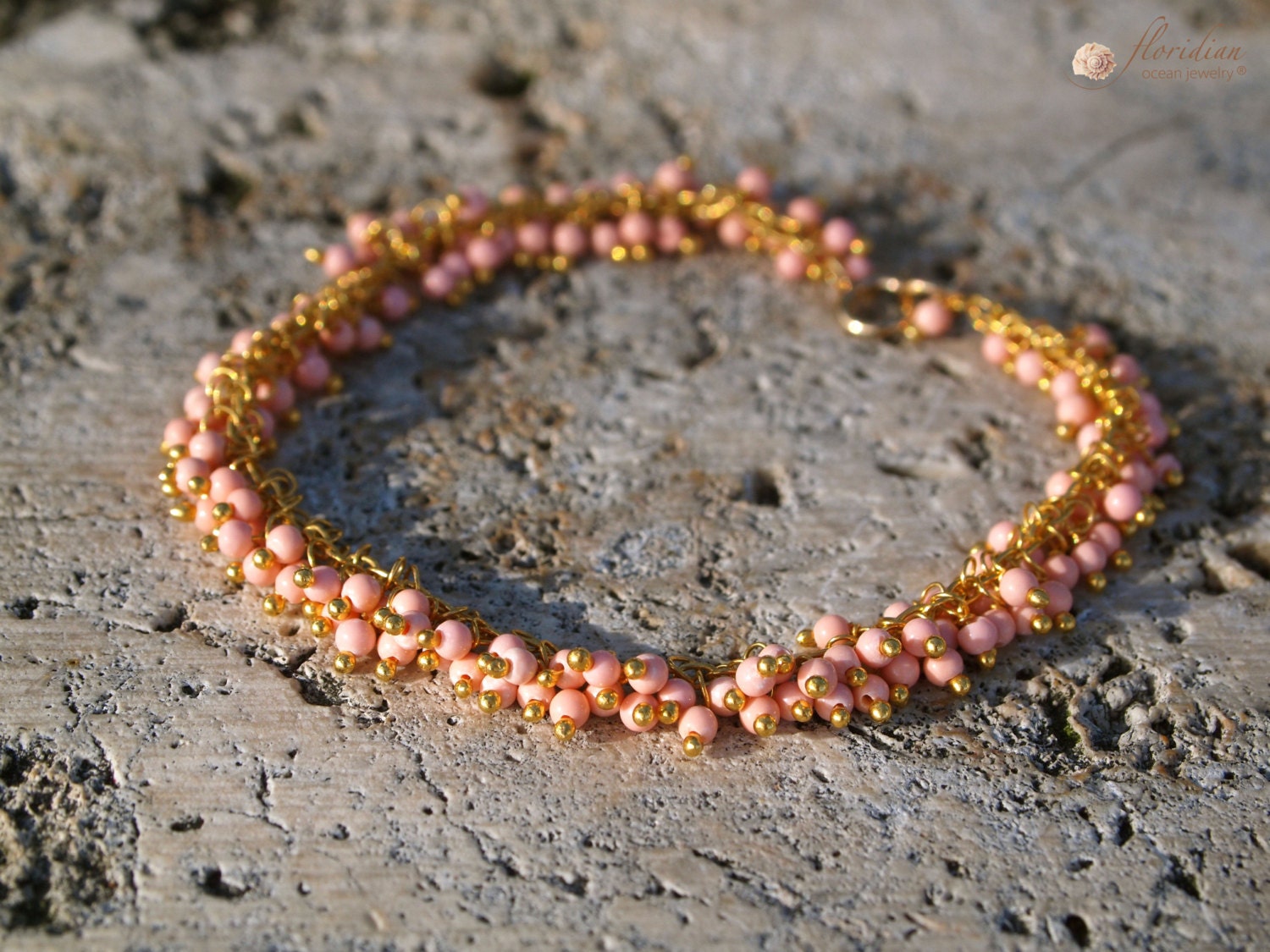 Pfirsich Koralle Armband 14K Pfirsich Koralle Armband 14K von FloridianOcean