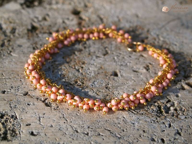 Pfirsich Koralle Armband 14K Pfirsich Koralle Armband 14K von FloridianOcean