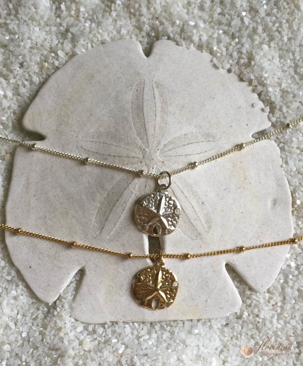 Sanddollar Anhänger 14K Halskette Sanddollar Anhänger 14K Halskette von FloridianOcean