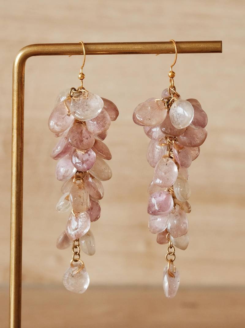 Handgemachte Ohrringe Aus Echten Pflaumenblüten | Transparente Harzohrringe Florale Statement-Ohrringe Handgemachte Ohrringe Aus Echten Pflaumenblüten | Transparente Harzohrringe Florale Statement-Ohrringe von FlorifyCreations