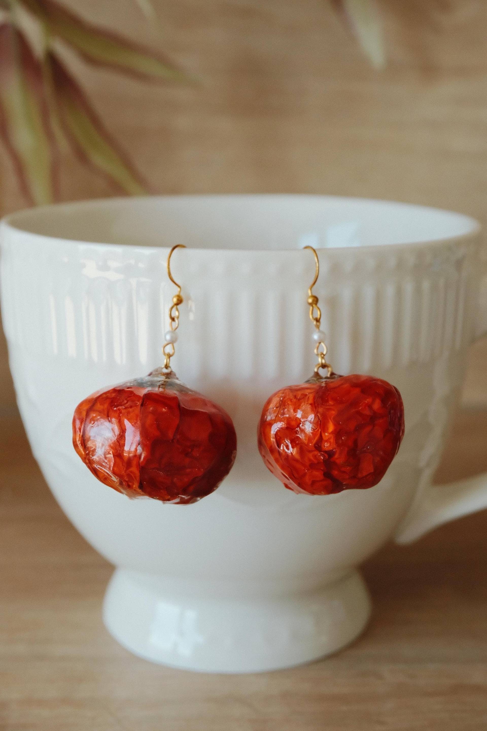 Real Chili Pepper Resin Earrings - Statement Vegetable Handmade Food Bold Botanical Gift Florifycreations Real Chili Pepper Resin Earrings - Statement Vegetable Handmade Food Bold Botanical Gift Florifycreations von FlorifyCreations