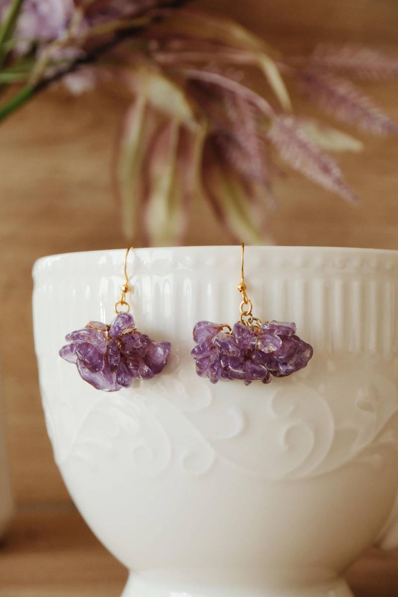 Real Flower Resin Earrings | Forget-Me-Not |Handmade Dangle Bridesmaid Gift Florifycreations von FlorifyCreations