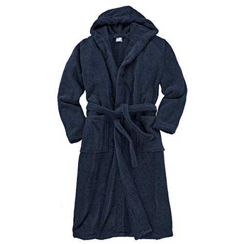 Floringo Kapuzen-Bademantel nachtblau große Größen, Größe:2XL von Floringo