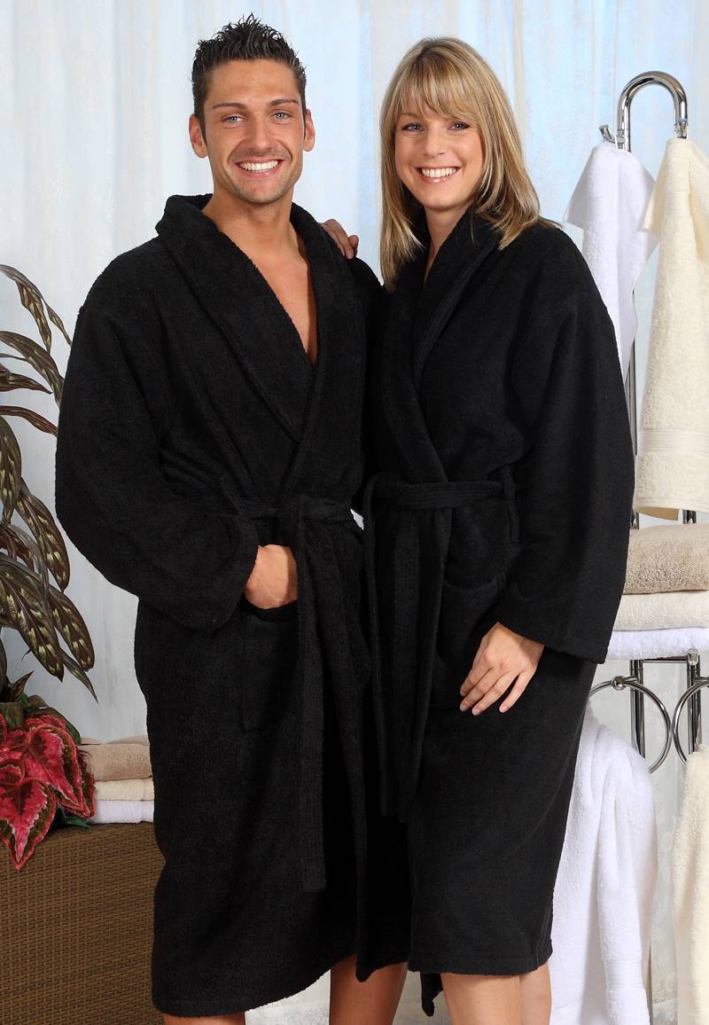 Grote maten badjas - zwarte badjas - 4XL von Floringo
