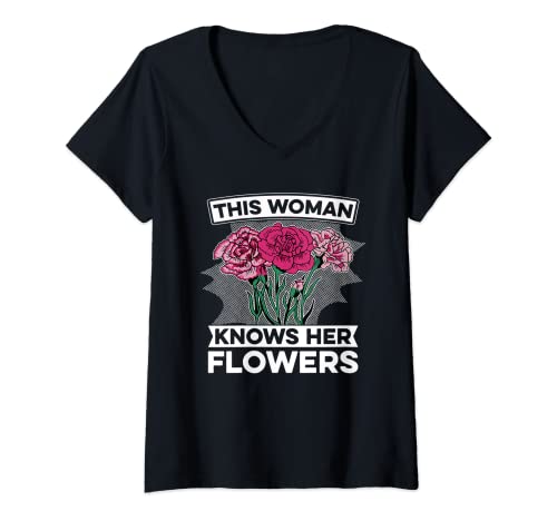 Damen Floristin Gärtnerin Blumen - Floristik Florist T-Shirt mit V-Ausschnitt Damen Floristin Gärtnerin Blumen - Floristik Florist T-Shirt mit V-Ausschnitt von Florist Geschenke & Ideen