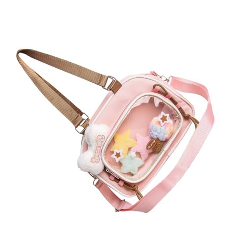 Florisync Bequemer Schultergurt Nylon Handtasche Leichte Crossbody Tasche Mit Klarem Display Design Für College Studenten Japanische Stil Anime Tasche von Florisync