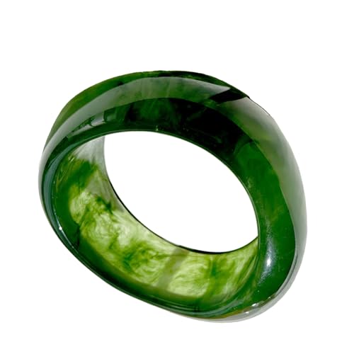 Florisync Eleganter Ombres-Kaffee-Harz-Armreif mit Farbverlaufs-Designs für Frauen, Modeschmuck, bequemes Mode-Accessoire, Ombres-Schmuck aus Kunstharz, Schmuck für das Büro von Florisync