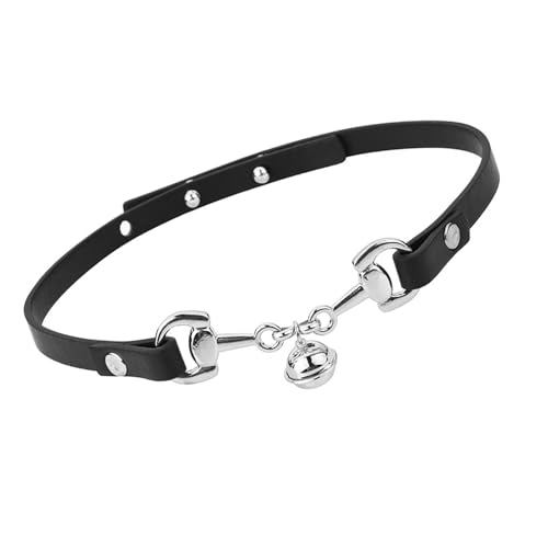 Florisync Trendige Glöckchen-Halskette aus robuster Legierung und PU-Leder, geeignet für verschiedene Anlässe, Freizeitkleidung Florisync Trendige Glöckchen-Halskette aus robuster Legierung und PU-Leder, geeignet für verschiedene Anlässe, Freizeitkleidung von Florisync