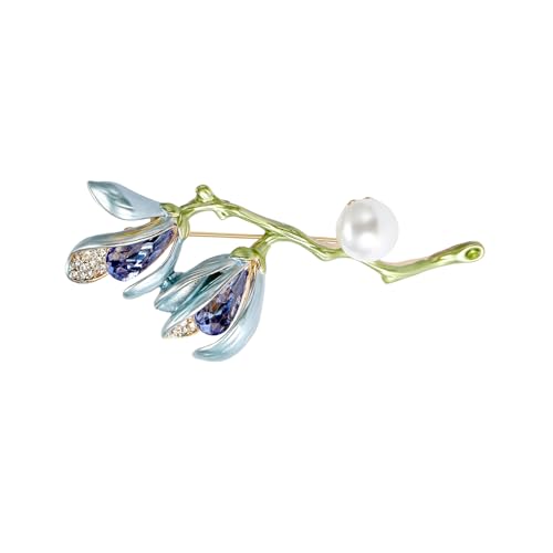 Handwerklich Gefertigte Magnolia Sprayer Brosche Robuste Legierungsmaterialien Für Frauen Outfit Enhancer Hochzeitsfeier Essentielles Klassisches Geschenk Blumener Revers Pin Für Sie von Florisync