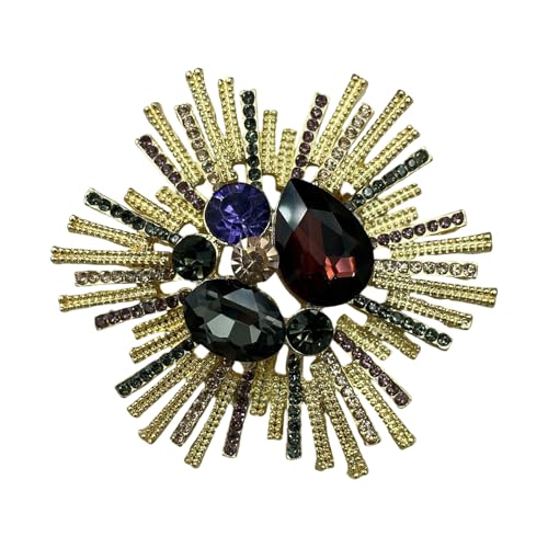 Kristall Strasssteine Brosche Baroques Design Leichter Multifunktionaler Schmuck Für Frauen Retro Luxus Accessoire Luxus Frauenschmuck von Florisync