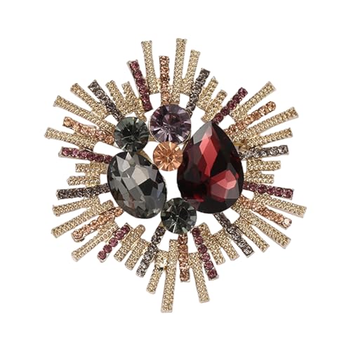 Kristall Strasssteine Brosche Baroques Design Leichter Multifunktionaler Schmuck Für Frauen Retro Luxus Accessoire Luxus Frauenschmuck von Florisync