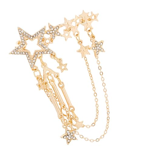 Moderner Randakzent Fünf Spitzer Sternnadel Mit Glitzernden Steinen Accessoire Für Alltägliche Verschleiß Oder Besondere Anlässe Strasssternstar Brosche von Florisync