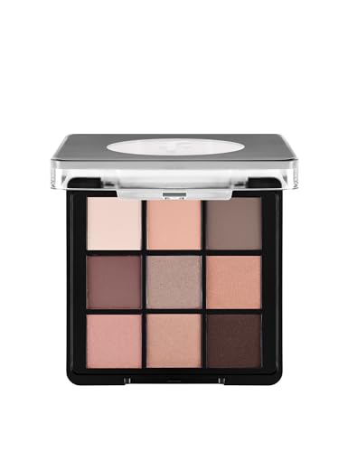 Flormar Cremige Textur und intensiv pigmentierte Schimmer/Matte-Finish 9-Farben Kompakt Lidschatten-Palette Nr. 005 - Nude Dude von Flormar